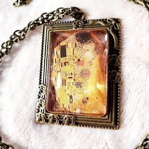 Handmade The Kiss by Gustav Klimt Necklace